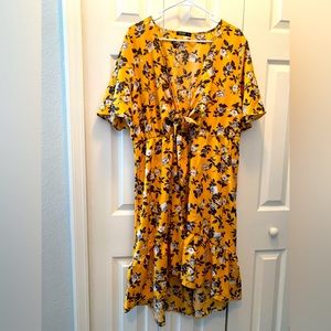 Shein Curve 3XL Yellow Flower Dress! NWOT